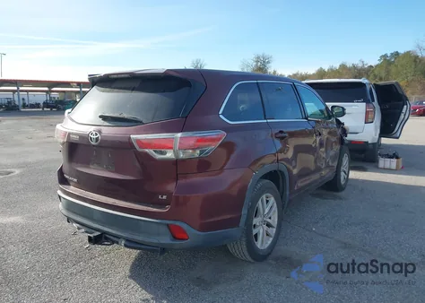 2015 Toyota Highlander Le из США, поврежденный, VIN 5TDZARFH2FS015952